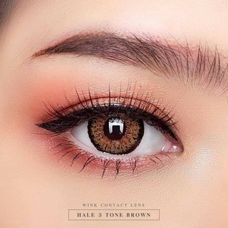 Hale 3 Tone Brown (1)(2) Hale3Tone Halen บิ๊กอาย สีน้ำตาล ทรีโทน น้ำตาล ✨Wink Lens ✨Contact Lens ค่าสายตา สายตาสั้น แฟช