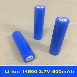 ถ่านชาร์จ Li-ion 14500 500mAh 3.7V ขนาด AA (1 ก้อน)