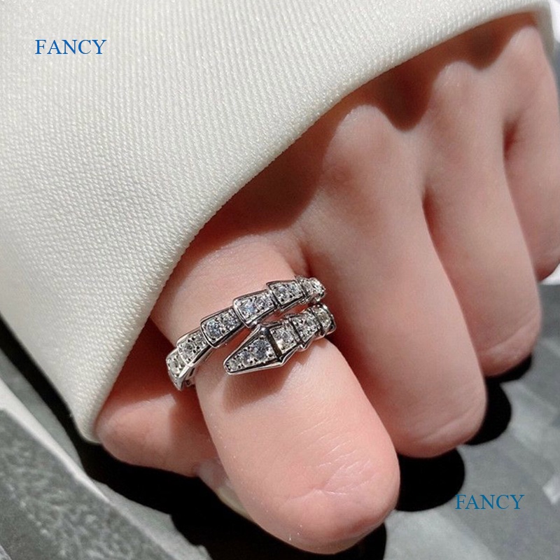 fancy-แหวนงู-แบบเปิด-สวยหรู-สไตล์เกาหลี-เครื่องประดับแฟชั่น-สําหรับผู้หญิง