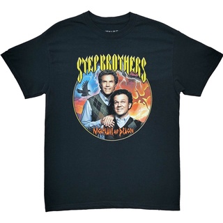 T-shirt  ขายดี เสื้อยืด พิมพ์ลาย Step Brothers Will Ferrell Nighthawk and Dragon สีดํา KEcjea75DDhccn17S-5XL