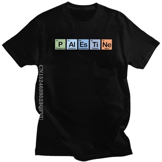 T-shirt  เสื้อยืด ผ้าฝ้าย พิมพ์ลายกราฟฟิค Palestine Made Of Elements แฟชั่นสําหรับผู้ชายS-5XL