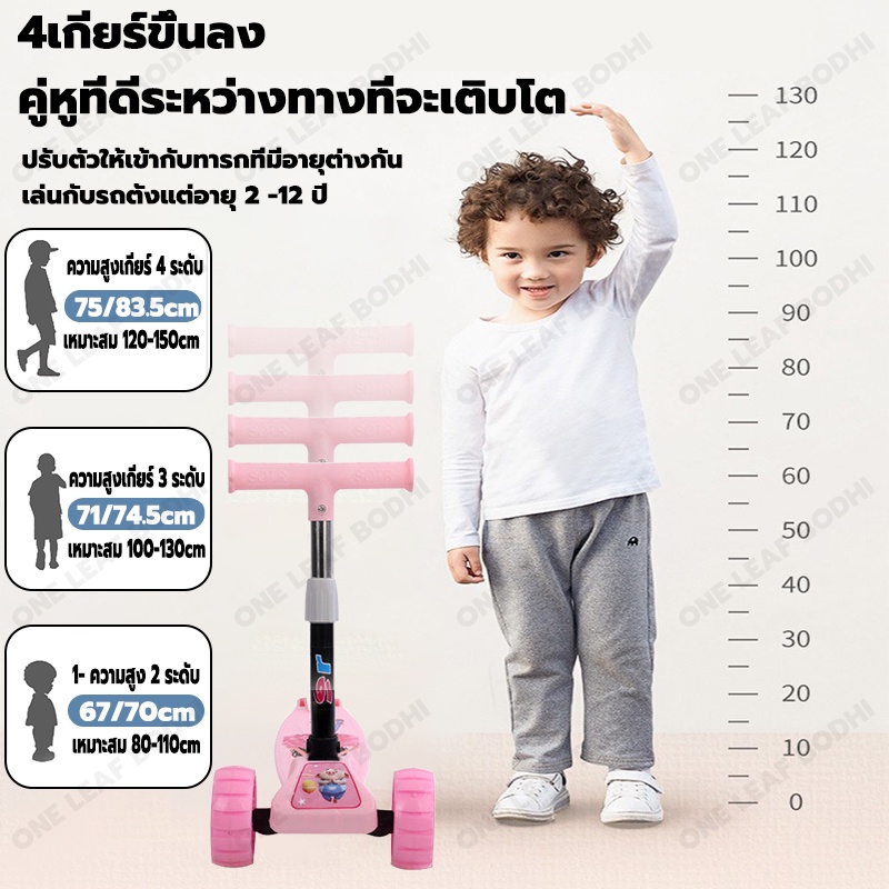 ภาพหน้าปกสินค้าของแท้ พร้อมส่ง สกู๊ตเตอร์เด็ก พับเก็บง่าย ปรับความสูงได้ 5ระดับ สกูตเตอร์ ล้อมีไฟตอนใช้งานเท่านั้น จากร้าน baofubeauty บน Shopee