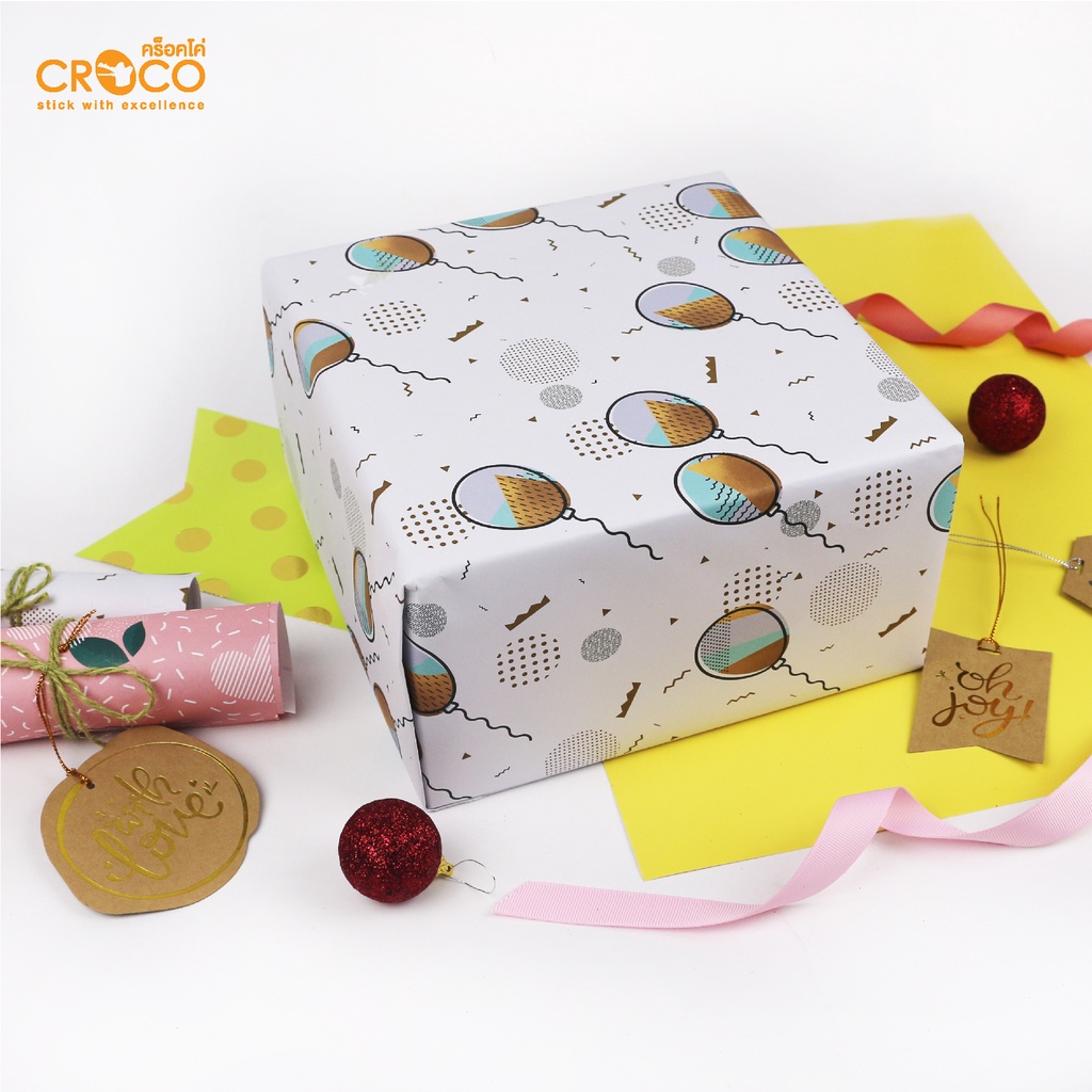 ภาพสินค้าCROCO กระดาษห่อของขวัญ ลายแฟนซี จากร้าน croco บน Shopee ภาพที่ 4