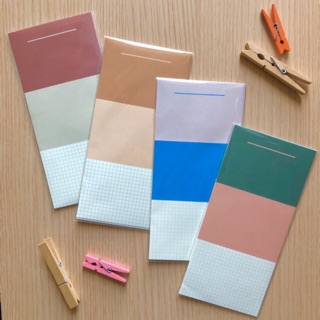 🤎[พร้อมส่งจากไทย]กระดาษโน๊ตแผ่นยาว มินิมอล หลากสี ไม่มีกาว 🤎
