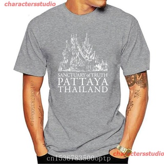 charactersstudio [Available]เสื้อยืดลาย Pattaya Temple Thailand สําหรับผู้ชาย ดพิมพ์ลาย ดผ้าเด้ง คอกลม cotton แฟชั่น เสื