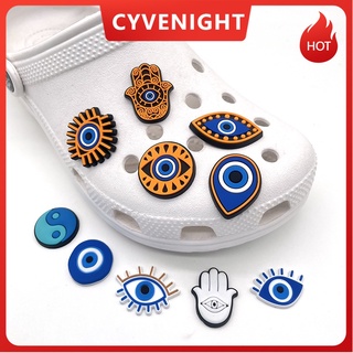 สินค้า Cy-store ใหม่ จี้รองเท้า PVC ลายการ์ตูนกราฟฟิติ Devil Eye Cecoration Jibbitz DIY สําหรับตกแต่ง Crocs Clogs เด็กผู้ชาย เด็กผู้หญิง