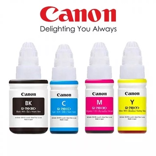 🔥จัดส่งจากกรุงเทพ🔥หมึกเติม CANON INK # GI-790 หมึกขวดแท้ 4 สี BK / C M Y สำหรับ Pixma G1010 G2010 G3010 G4010