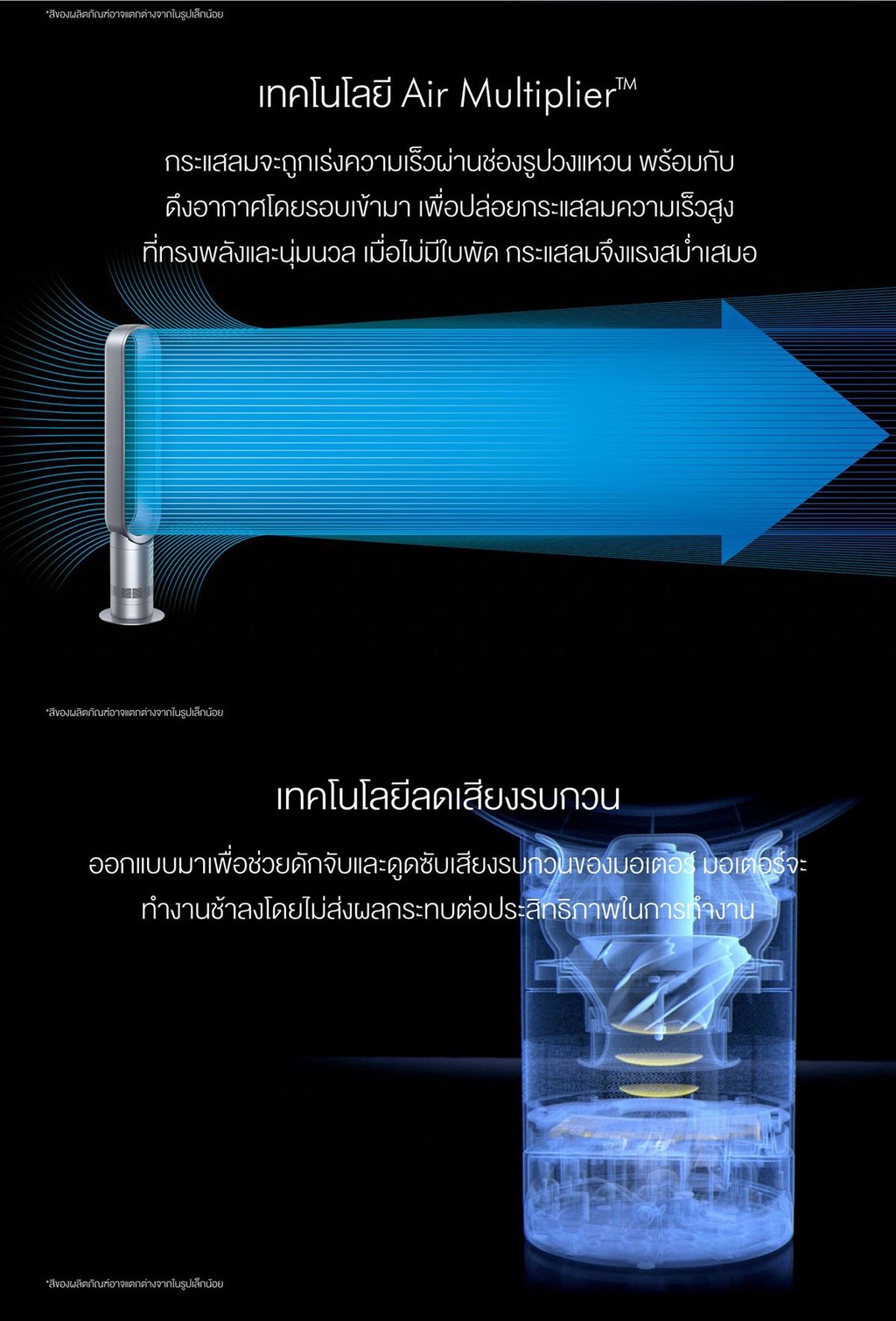 Dyson รุ่น AM07 พัดลมทาวเวอร์ไร้ใบพัด สีขาว/เงิน (White/Silver) เทคโนโลยี Air Multiplier สร้างกระแสลมทรงพลังและนุ่มนวล