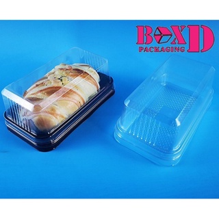 กล่องพลาสติกใส่ขนมและเบเกอรี่ ฝาใส( X020 )เทียบE-55 -แพค25ใบ
