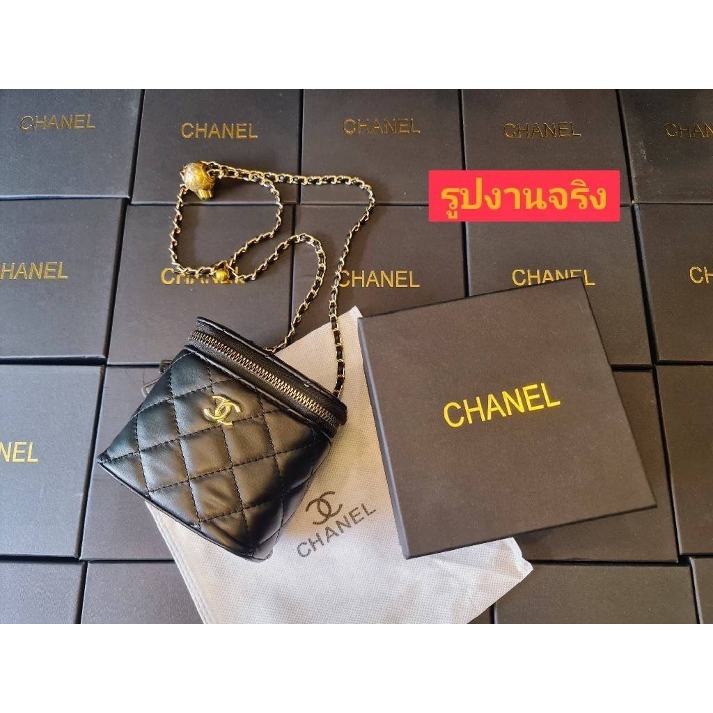 กระเป๋าสะพายข้าง-chanel-mini-รุ่นสุดฮิตไม่เลิก-อุปกรณ์กล่อง-งานดี-สายสะพายปรับได้-พร้อมส่งทุกวัน