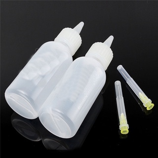 Best price50ml Soldering Liquid Rosin Flux Oil Dispenser Plastic Empty Bottle With Needle Tip Mobile Phone Screen Cleani