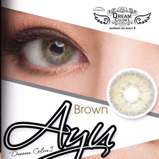 Ayu Brown (1)(2) โทนฝรั่ง สีน้ำตาล น้ำตาล ตาน้ำข้าว 💜 Dream Color1 Contact Lens คอนแทคเลนส์ ค่าสายตา สายตาสั้น แฟชั่น
