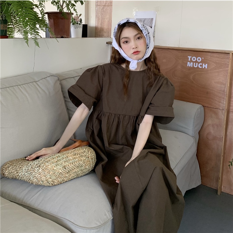 chawy-พร้อมส่ง-honey-minimal-dress-c3315-เดรสยาวมินิมอล-เดรสผูกโบว์หลัง