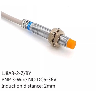 LJ8A3 Inductive Switch Sensorสวิทช์M8 2 มม.NPN PNP 6-36V NO NC BX/BY/AX/AYสวิทช์โลหะ