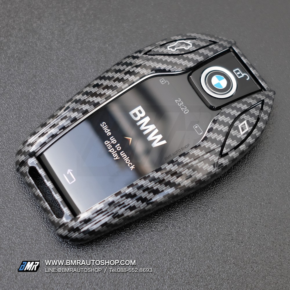 เคสกุญแจดิสเพล-bmw-abs-ลายคาร์บอนไฟเบอร์-รุ่นac144