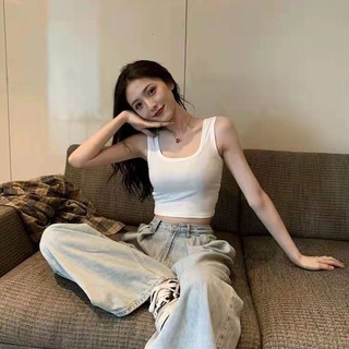 เสื้อกั๊กสลิงสั้น สไตล์ฮ่องกง 17D6031 สีดํา สีขาว สําหรับผู้หญิง