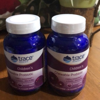 ฉลากใหม่ Trace Minerals Research, Childrens Chewable Probiotic, Concord Grape, 30 Chewables