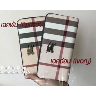 HOT ITEM!! BURBERRY HOUSE CHECK ZIP AROUND WALLET