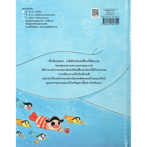amarin-kids-อมรินทร์-คิดส์-หนังสือ-ทัวร์หรรษาคุณปลานำเที่ยว-ปกแข็ง