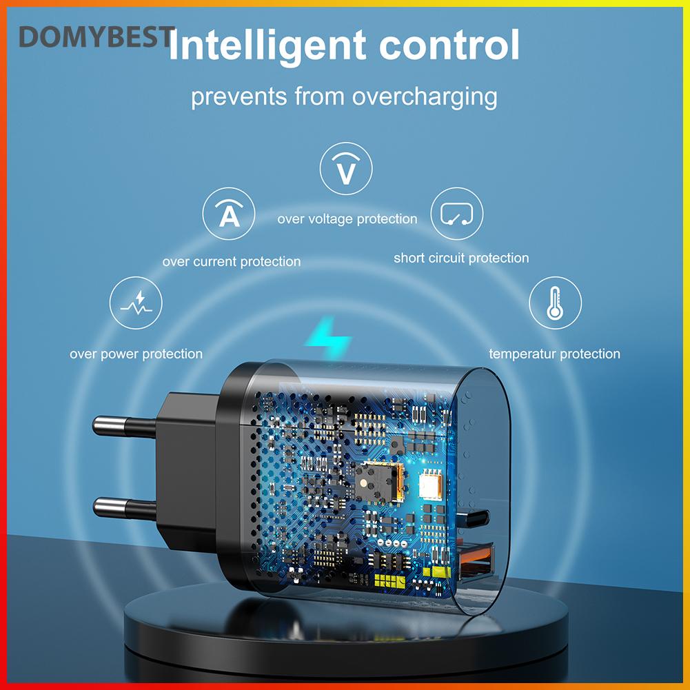 domybest-ที่ชาร์จโทรศัพท์มือถือ-pd-20w-qc-3-0-usb-a-type-c-2-พอร์ต-ปลั๊ก-us-eu-uk