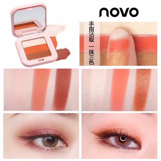 No.5210 Novo Three Color Fashion Eye Shadow อายแชโดว์ พาเลททาตา 3 ช่อง (ลดราคาพิเศษเหลือเบอร์ #4 )