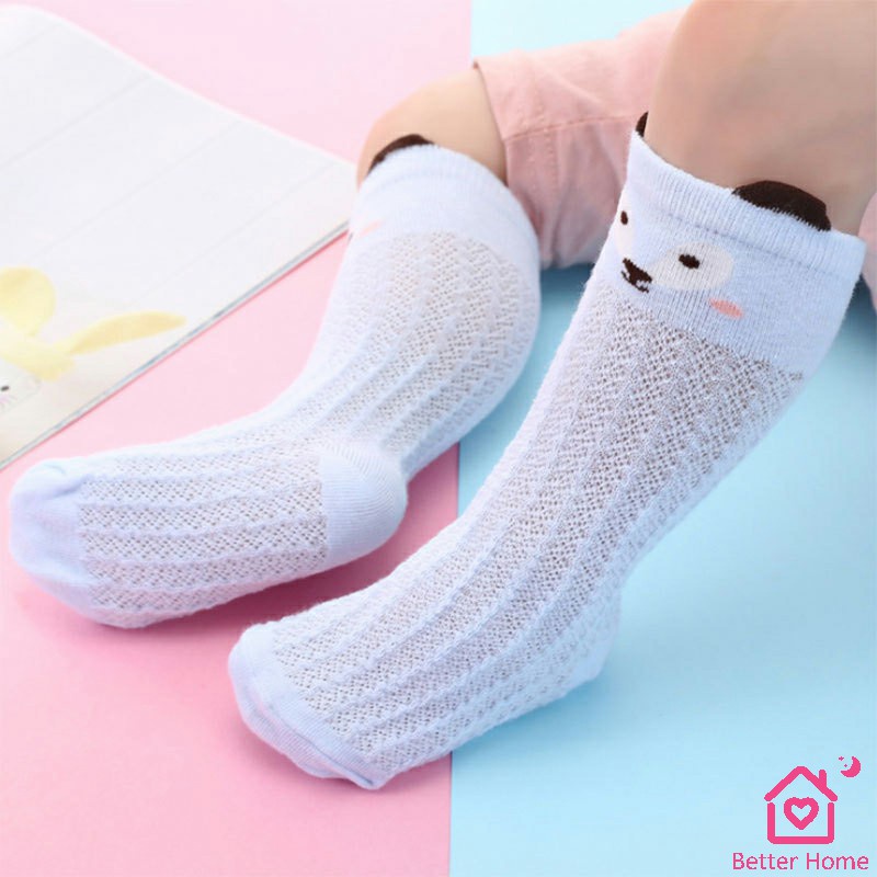 ถุงเท้ายาว-ระบายอากาศได้ดี-สำหรับเด็ก-ดีไซน์ลายการ์ตูนน่ารัก-baby-socks