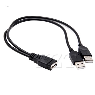 USB 2.0และสาย USB คู่ Splitter สายเคเบิลอะแดปเตอร์หญิง USB 2ชายสายหนึ่ง2