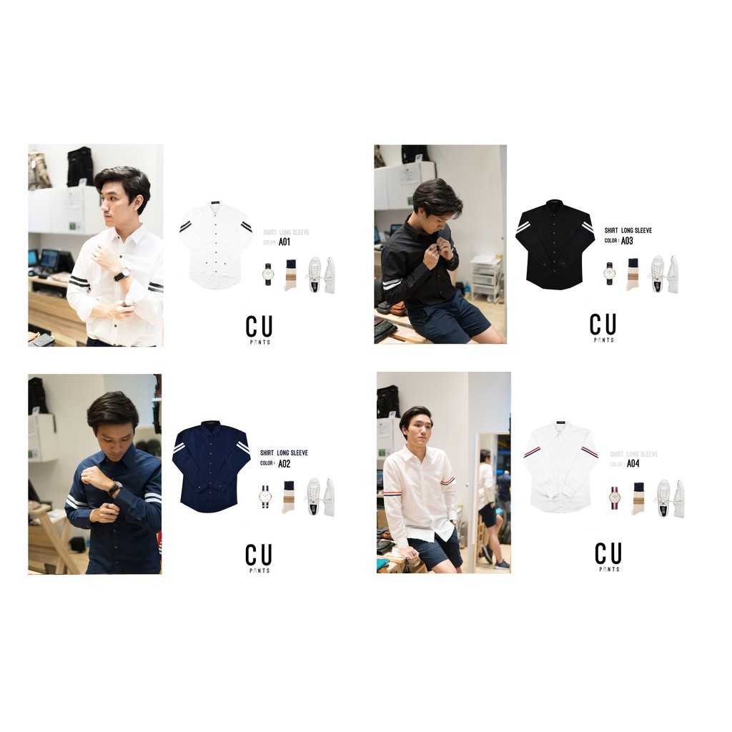 ภาพสินค้าใส่CODE : MAY10MA เสื้อเชิ้ต แขนยาว ผ้า คอตตอน Cotton (17แบบ) สีขาว สีดำ สีกรม : Minimal Edition : CU PANTS. จากร้าน glicojung บน Shopee ภาพที่ 2