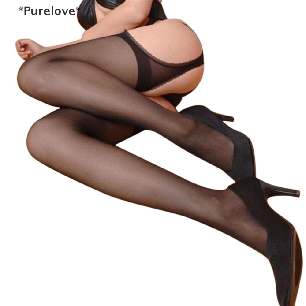 purelove-ถุงน่องชั้นใน-ผ้าเชียร์-แบบยืดหยุ่น-เปิดเป้า-สีดํา-เซ็กซี่-สําหรับผู้หญิง