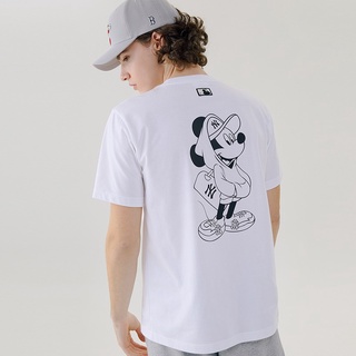 Mlb ใหม่ เสื้อยืดคอกลม แขนสั้น พิมพ์ลาย Disney Mickey