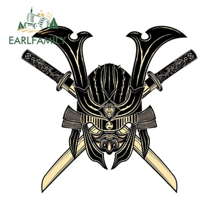 EARLFAMILY For Japanese Samurai Car Sticker Windows Car Door Waterproof Decals