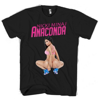 เสื้อยืดสตาร์ยุโรปและอเมริกาใหม่ เสื้อยืด ผ้าฝ้าย 100% พิมพ์ลาย Nicki Minaj Anaconda Man สุดฮา ของขวัญ สําหรับผู้ชาย S-5