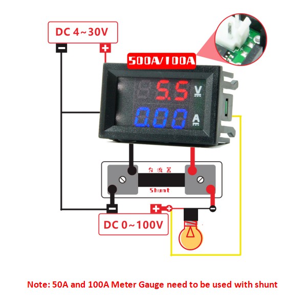 โวลต์มิเตอร์-dc-100v-100a-สีแดง-สีแดง-0-28-นิ้ว-จอแสดงผลดิจิตอล-led-คู่มิเตอร์แอมมิเตอร์