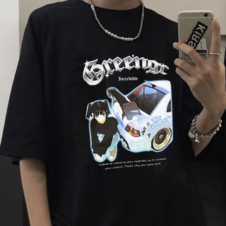 [COD]เสื้อยืดแขนสั้นลําลอง ผ้าฝ้าย ทรงหลวม พิมพ์ลายกราฟฟิค เหมาะกับฤดูร้อน สไตล์ฮิปฮอป แฟชั่นฮาราจูกุ สําหรับผู้ชาย และผ