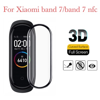 ฟิล์มกระจกนิรภัย 9D สําหรับ Xiaomi band 7 Smart Watch xiomi xaomi mi band 7 nfc xiaom band7 ตัวป้องกันหน้าจอ แบบนิ่ม FIlm
