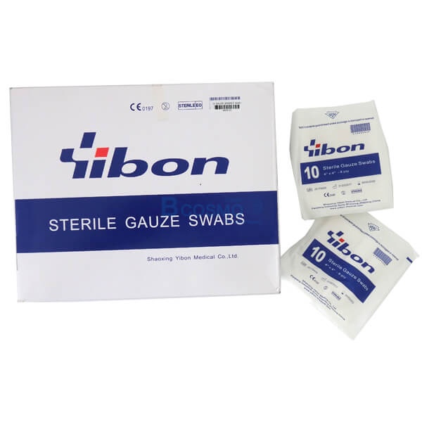 1-กล่อง-40-ชิ้น-ผ้าก๊อซ-gauze-sterile-ปราศจากเชื้อ-ปราศจากสิ่งสกปรก-ผลิตจากเส้นด้ายฝ้าย-100-bcosmo