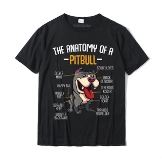 เสื้อยืดผ้าฝ้ายพิมพ์ลายขายดี เสื้อยืด ผ้าฝ้าย พิมพ์ลาย Anatomy Of A Pitbull น่ารัก สไตล์สตรีท สําหรับผู้ชาย