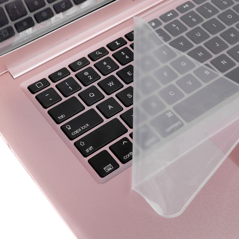 ราคาและรีวิวLILY Keyboard Cover Universal Clear Protective Film Silicone 14" Notebook Laptop PC Computer