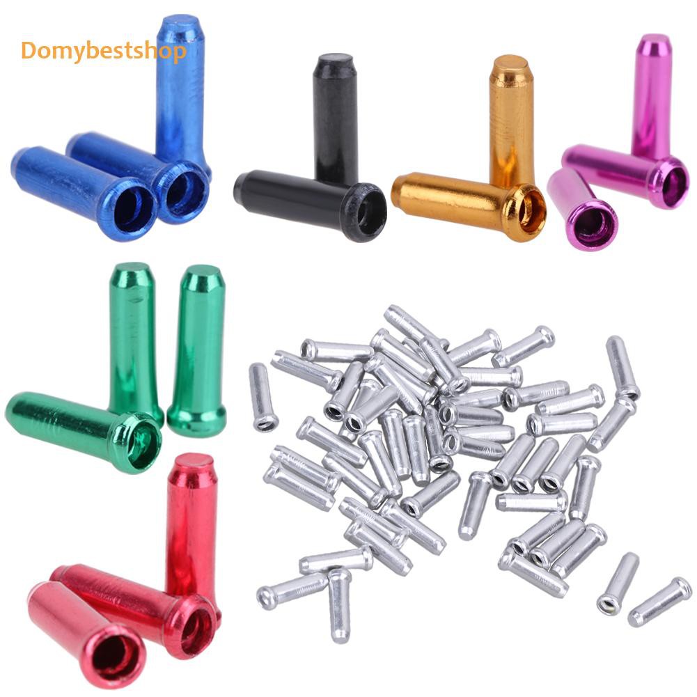 ฅdbฅ50pcs-aluminum-bike-bicycle-brake-shifter-inner-cable-tips-wire-end-cap