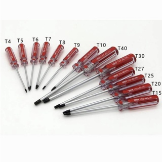 ไขควงท็อค TORX ไขควงดาว   T4,T5,T6,T7,T8,T9,T10,T15,T20,T25,T27,T30,T40,T45 สำหรับขันน็อตหัวดาว