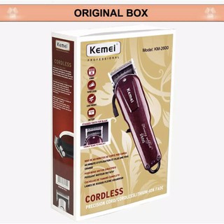 Rechargeable Electric Haircut Machine For Man Professional Waterproof Hair Clipper KM-2600