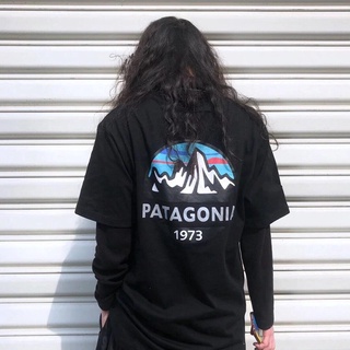 เสื้อยืดแขนสั้น พิมพ์ลาย PATAGONIAINS Patagonia Snow Mountain สไตล์คลาสสิก สําหรับผู้ชาย และผู้หญิงเสื้อยืด