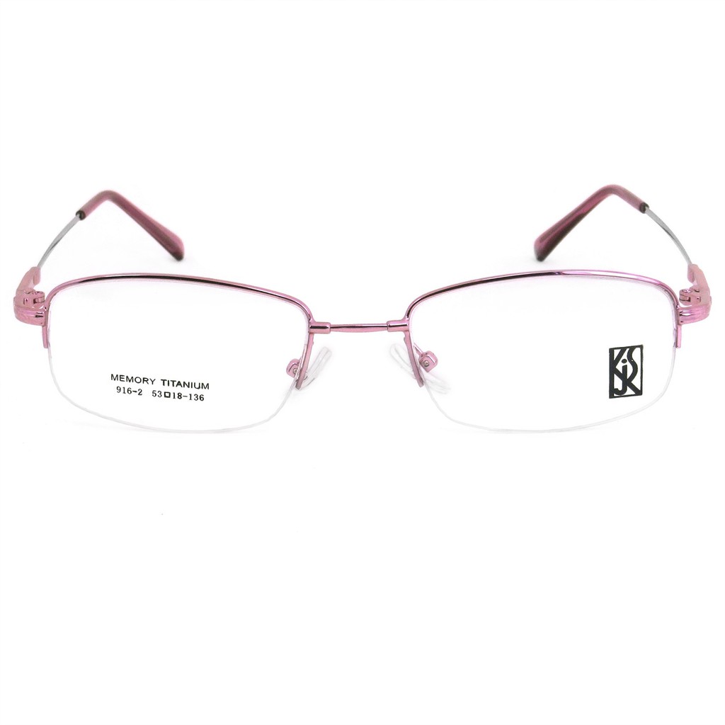 titanium-100-แว่นตา-รุ่น-9162-สีชมพู-กรอบเซาะร่อง-ขาข้อต่อ-วัสดุ-ไทเทเนียม-กรอบแว่นตา-eyeglasses
