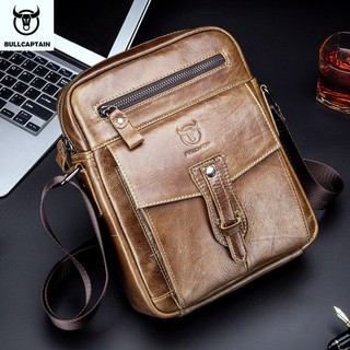 Fin 1  กระเป๋าสะพายหนังวัวแท้ ใส่ไอแพ็ต Genuine Leather Shoulder Bag Bull Captain No.  2874