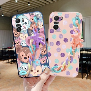 เคสโทรศัพท์มือถือ ขอบสี่เหลี่ยม พิมพ์ลายจุด StellaLou พร้อมสายคล้อง สําหรับ Xiaomi Redmi Note 10 Pro 9S 9A POCO X3 NFC M3 Pro 5G