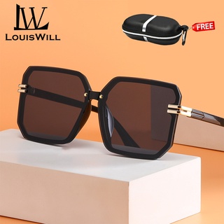 สินค้า Louiswill แว่นตากันแดด ป้องกัน UV400 กรอบเต็ม เหมาะกับการขับขี่ เดินทาง แฟชั่นเรโทร สําหรับผู้หญิง และผู้ชาย