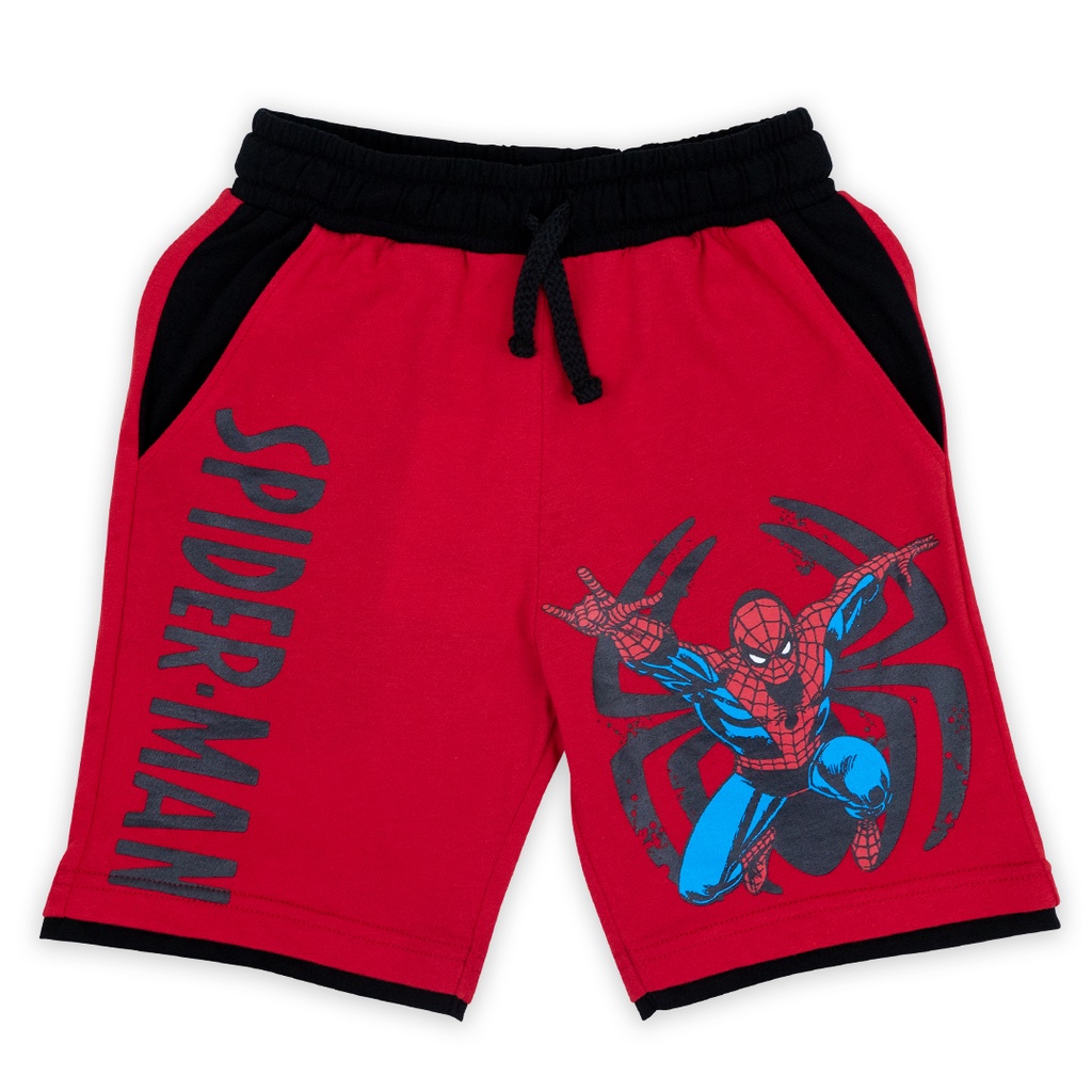 marvel-boy-spider-man-shorts-กางเกงขาสั้นเด็กผู้ชายลายมาร์เวล-สไปเดอร์แมน-สินค้าลิขสิทธ์แท้100-characters-studio