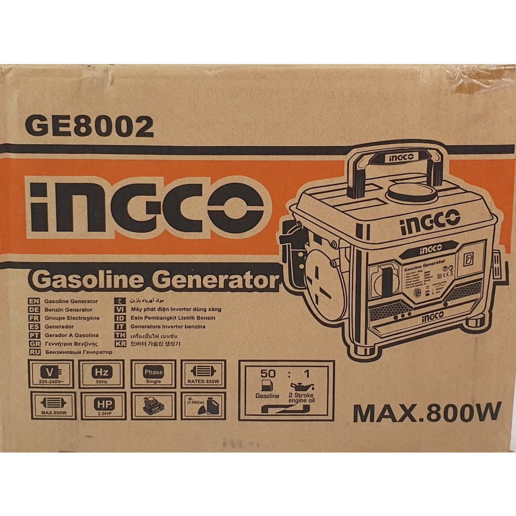 ingco-เครื่องปั่นไฟพกพา-เบนซิน-2-จังหวะ-0-65-kw-max-800-วัตต์-รุ่น-ge8002-gasoline-generator-เครื่องยนต์ปั่นไฟ-ปั่นไฟเบนซิน-ปั่นไฟ-เครื่องกำเนิดไฟฟ้า