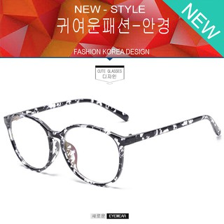 Fashion เกาหลี แฟชั่น แว่นตากรองแสงสีฟ้า รุ่น 2340 C-5 สีดำลายกละ ถนอมสายตา (กรองแสงคอม กรองแสงมือถือ)