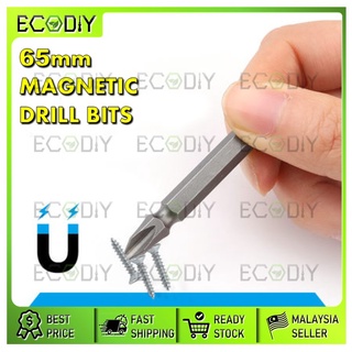 Ecodiy ดอกสว่านแม่เหล็ก ก้านหกเหลี่ยม 1/4 นิ้ว 65 มม. 1 ชิ้น